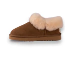 Aus Wooli Ugg Coogee Unisex Sheepskin Wool Traditional Ankle Slippers - Copper