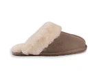 Aus Wooli Ugg Shelley Unisex Sheepskin Wool Shelley Slippers - Silver