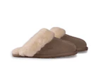 Aus Wooli Ugg Shelley Unisex Sheepskin Wool Shelley Slippers - Silver