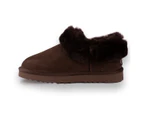 Aus Wooli Ugg Coogee Unisex Sheepskin Wool Traditional Ankle Slippers - Brown