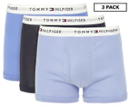 Tommy Hilfiger Men's Cotton Classics Trunk 3-Pack - Soft Blue/Light Blue/Navy