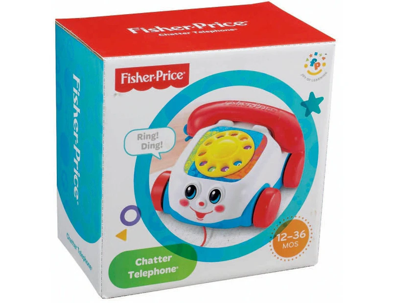 Fisher Price Baby Toy - Chatter Classic Toddler Pull Along Telephone - Helps Development
