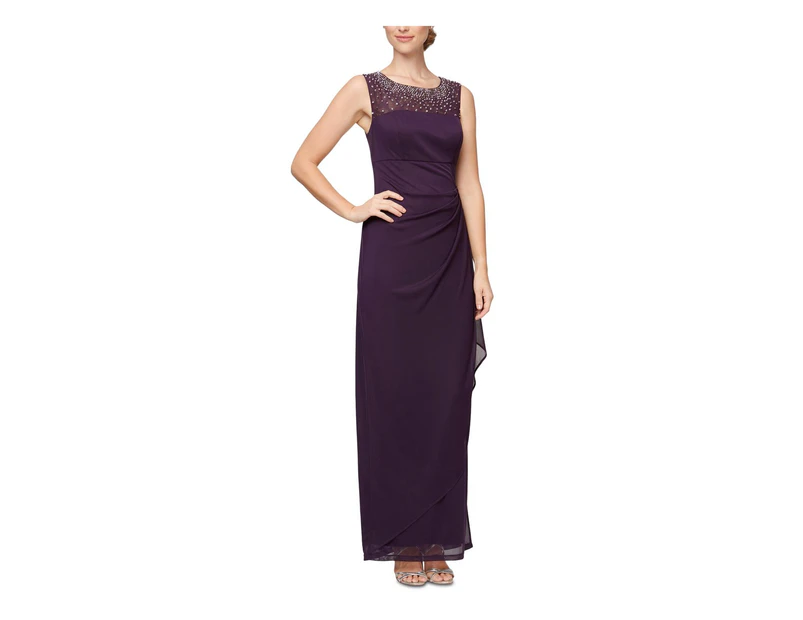 Alex Evenings Women's Dresses Evening Dress - Color: Eggplant