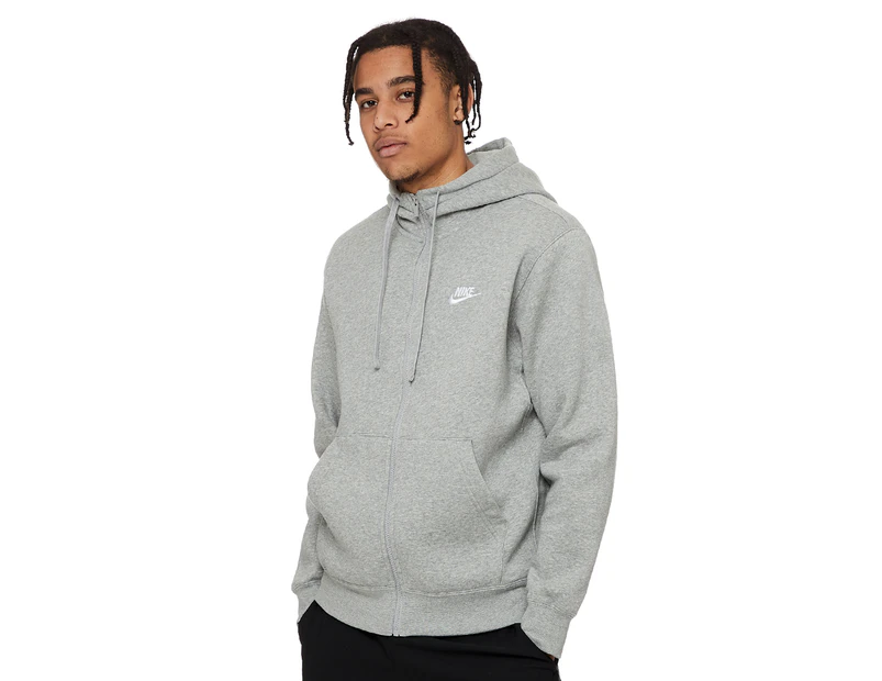 Nike Sportswear Men's Club Full-Zip Fleece Hoodie - Grey