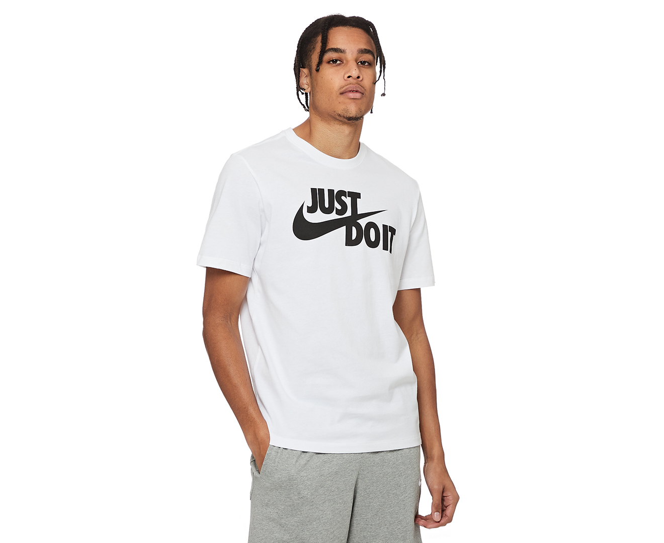 Nike Men's Just Do It Swoosh Tee / T-Shirt / Tshirt - White | Catch.co.nz