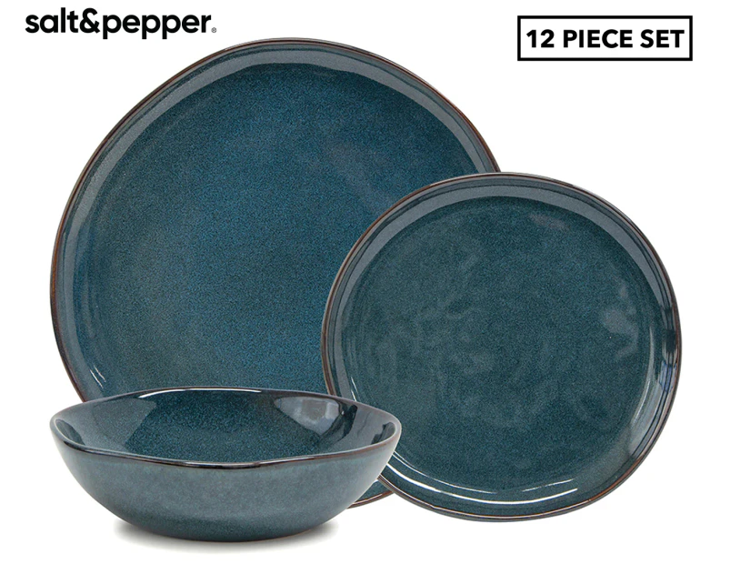 Salt & Pepper 12-Piece Series Dinner Set - Teal