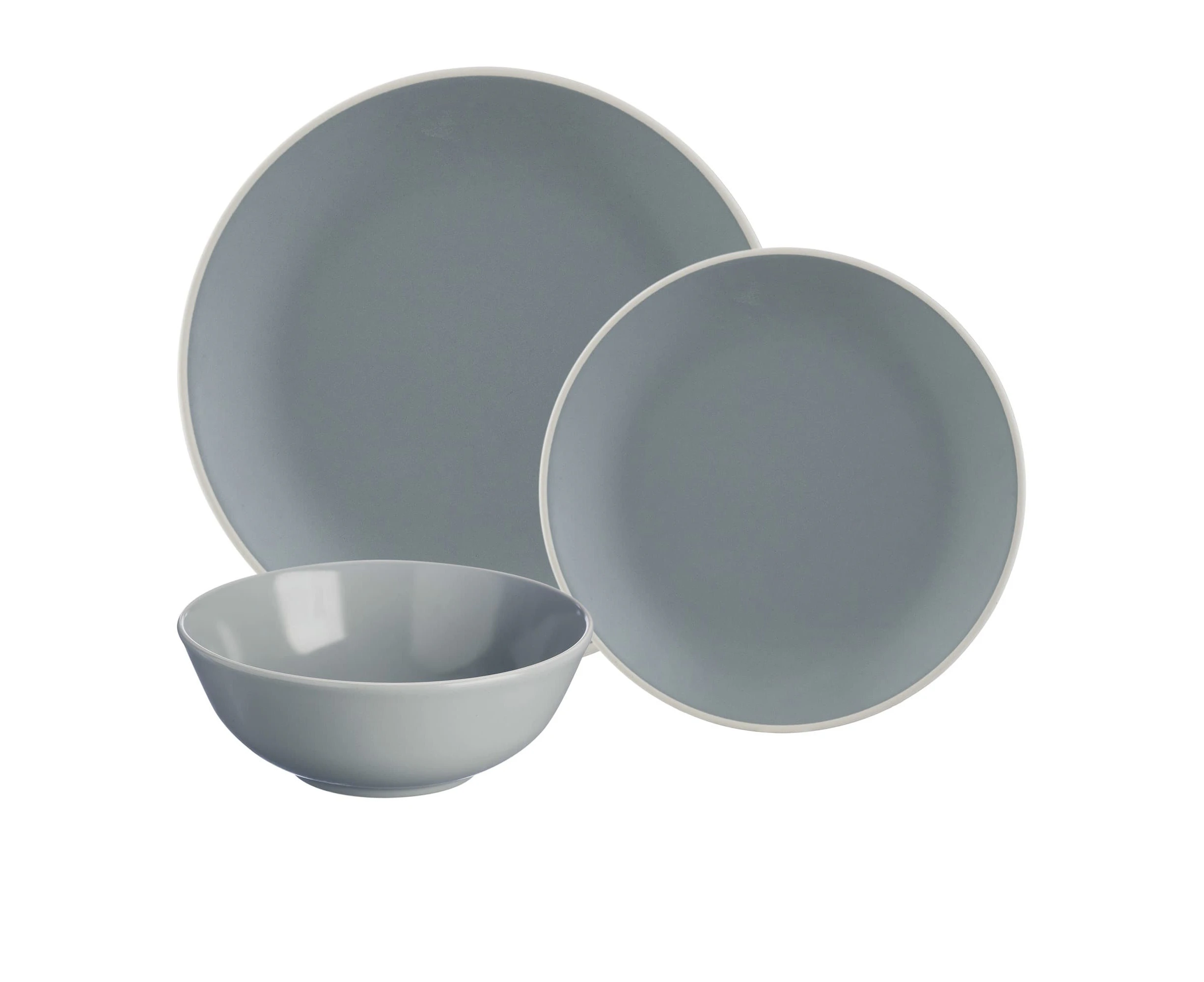 Mason Cash Classic Collection Stoneware 12 Piece Dinner Set  28X28.5X21cm     - Grey