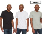 Tommy Hilfiger Men's Classic Crew Neck Tee / T-Shirt / Tshirt 3-Pack - Grey/White/Black