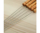 12Pcs Stainless Steel Barbecue BBQ Skewers Needle Kebab Kabob Stick Tool (12PCS)