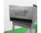100CM Portable Zinc-Iron Alloy Charcoal Hibachi BBQ Grill With Stainless Steel Grill Rack + 10 Pcs Stainless Steel Flat Skewers