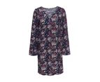 Womens Urban Floral Tunic Dress Navy Floral
