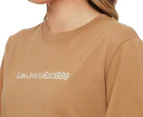 Lee Women's Classic Crewneck Tee / T-Shirt / Tshirt - Caramel