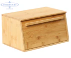 Sherwood Home Bamboo Bread Box With Lid Natural Bamboo 24x38x20cm