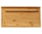 Sherwood Home Bamboo Bread Box With Lid Natural Bamboo 24x38x20cm