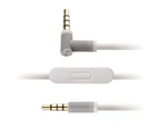 REYTID Replacement White Audio Cable Compatible with Beats by Dr Dre Studio 2.0 & Studio 2.0 Wireless Headphones w/ In-Line Remote & Mic - Compatible - White