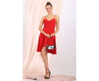 Women Paris Slip Dress in Red