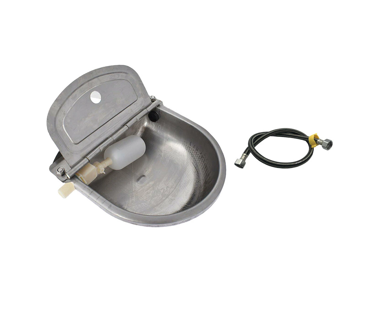 Stainless Water Trough Bowl Automatic Drinking For Dog Horse Chicken Auto Fill