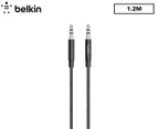 Belkin 1.2m Mixitup 3.5mm Metallic AUX Audio Cable - Black