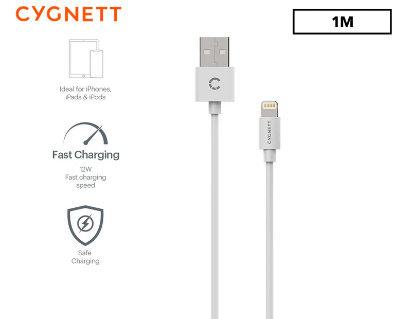 Cygnett 1m Essentials Lightning to USB-A Cable