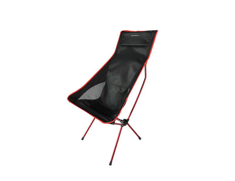 Adore RH96 Camping Chair with Headrest Backpacking Chair Portable Compact Ultralight Outdoor Folding Beach Hiking Chair for Outdoor Beach -Red