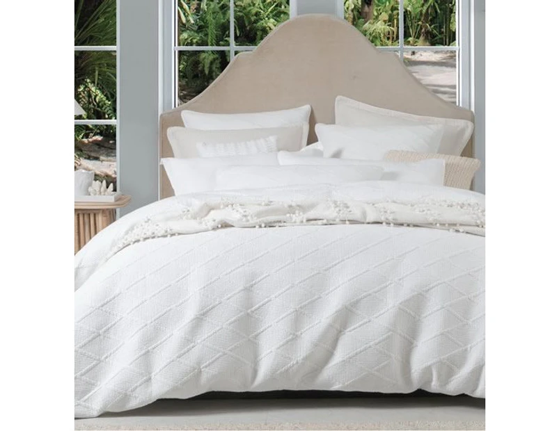 Private collection Farley White Duvet Doona Quilt Cover Set - King Size