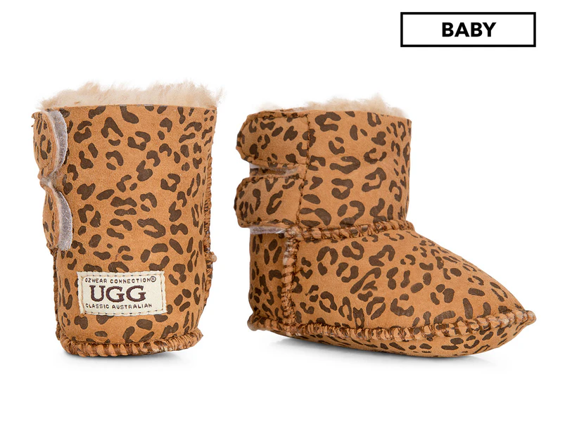 OZWEAR Connection Baby Ugg Boots - Leopard