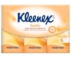 3 x 6pk Kleenex Soothe Aloevera & Vitamin E Pocket Facial Tissues 2
