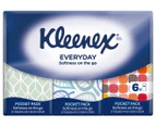 3 x Kleenex Pocket Facial Tissues 6pk