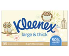 3 x Kleenex Large & Thick Facial Tissues 95pk - Randomly Selected