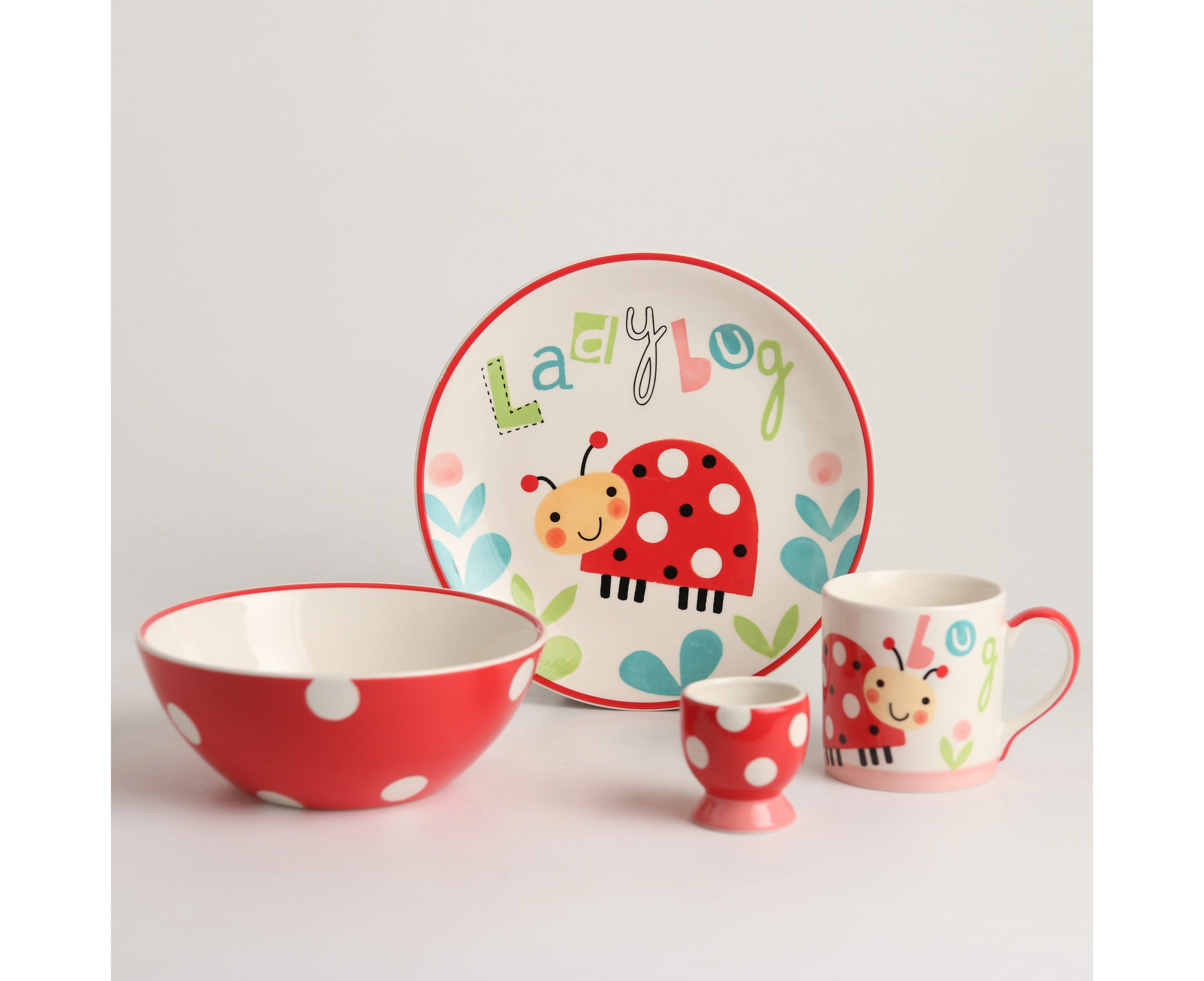 Royalclub 4 Piece Cute Nature Kid's Breakfast Set