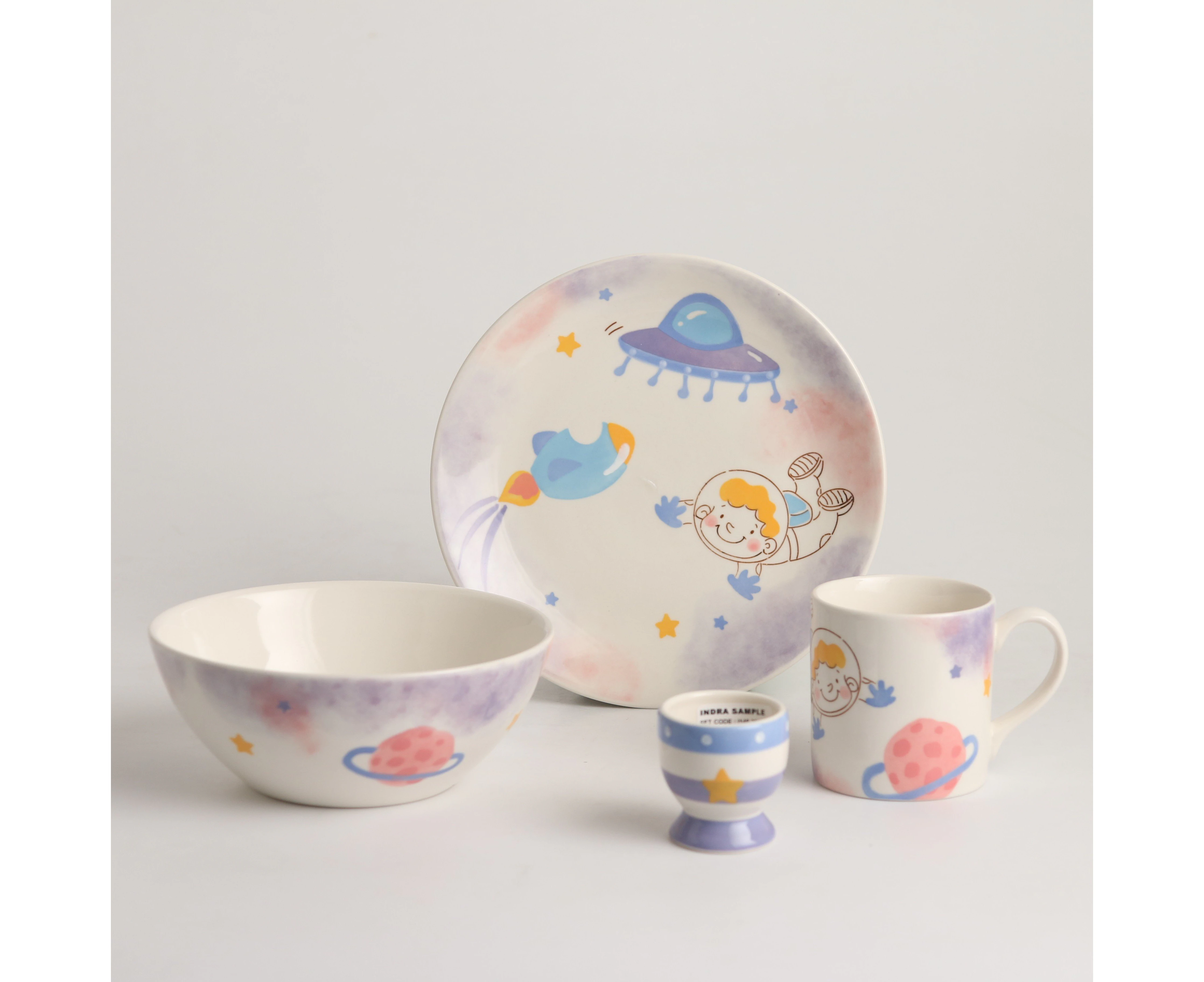 Royalclub 4 Piece Big Dream Kid's Breakfast Set