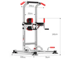 JMQ Fitness Silver Pull Up Chin Up Knee Raise Heavy Duty Workout Station Home Gym Exercise