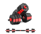 20KG Octagon Dumbbells Weights for Home Gym Exercise Training with Connecting Rod