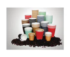 Fiesta Takeaway Coffee Cups Ripple Wall Kraft Black 450ml (Pack of 25)