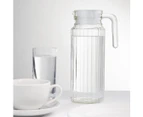 Olympia Ribbed Glass Jugs 1L - Glasswasher Safe - Clear - Pack of 6