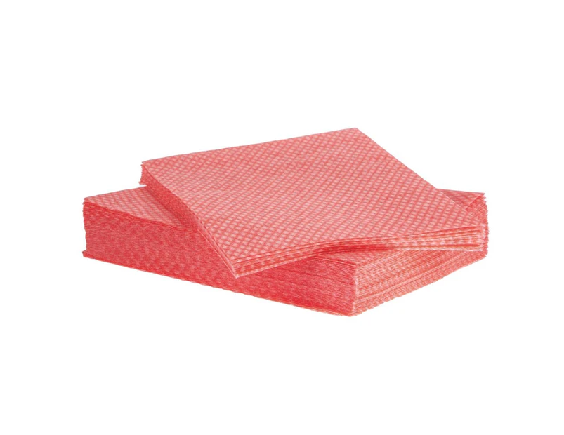 Jantex Solonet Cloths - Red - Certified Food Safe - Pack of 50
