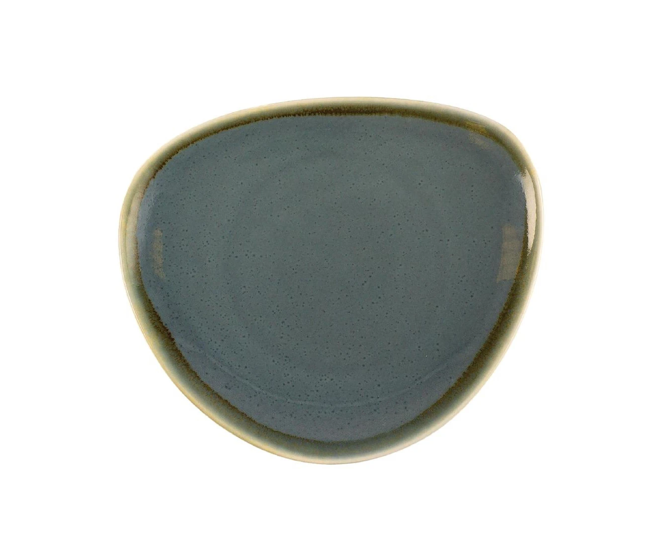 Olympia Kiln Triangular Plate Ocean 165mm