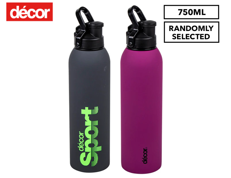 Décor 750ml Pumped Soft Touch Stainless Steel Bottle w/ Flipseal Lid - Randomly Selected