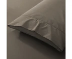 JustLINEN 300 TC King Single Size Bedding Soft Bed Sheet Set - Chocolate