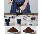 Manual Coffee Mill Grinder Nut Stainless Steel Handle 2 Jars With Lid Ceramic