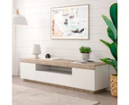 Coastal White Wooden TV Cabinet Entertainment Unit (180cm)