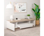 Coastal White Wooden TV Cabinet Entertainment Unit (180cm)