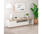 Coastal White Wooden TV Cabinet Entertainment Unit (180cm)