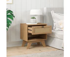 Rattan Cane Wooden Bedside Table