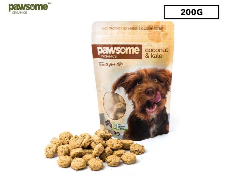 Pawsome Organic Dog Treats Coconut & Kale 200g
