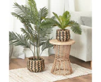 Cooper & Co. 2-Piece Hyacinth Planter Pot Holder Set - Tiger Stripe