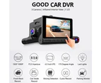 4 inch 3-Lens Dashcam, Night Vision, DVR Dash Cam, 3 Cameras, Front, Rear & Reversing Camera