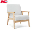 Anko by Kmart Upholstered Timber Chair - Grey