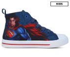 Batman V Superman Boys' Superman Canvas High Top Shoes - Blue/Red/White