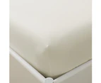 JustLINEN 300 TC Queen Size Bedding Soft Bed Sheet Set - Cream